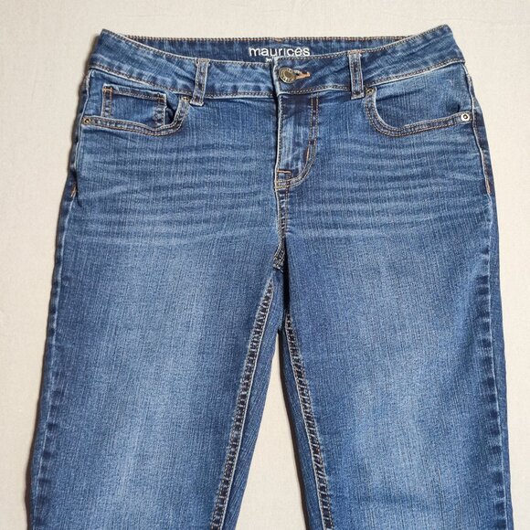 Maurices jeans women's size 4 denim blue mid-rise straight leg - Picture 2 of 12